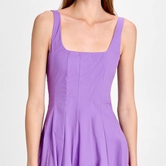 πΊπHPππΊ NWT Staud Wells Midi Dress Amethyst - Picture 4 of 16